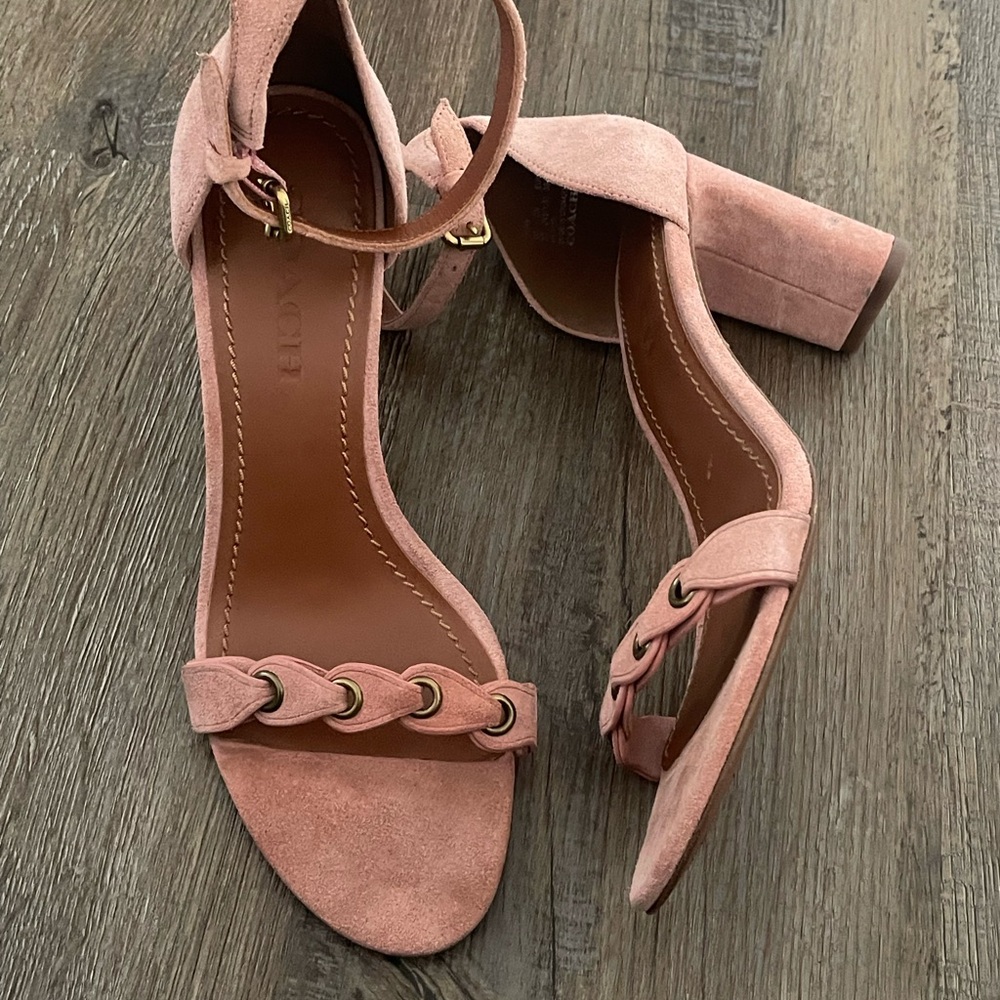 Coach Pink Suede heels